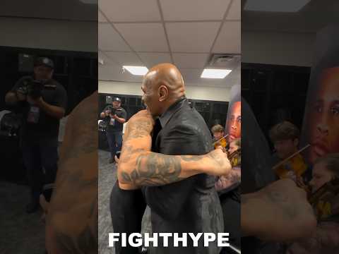 Mike tyson embraces ryan garcia & gives final advice moments before devin haney fight