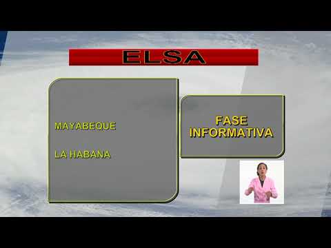 Nota informativa del estado mayor Nacional de la Defensa Civil sobre la Tormenta Tropical ELSA