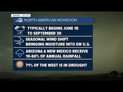 Monsoon moisture will show up next week and cool us dow