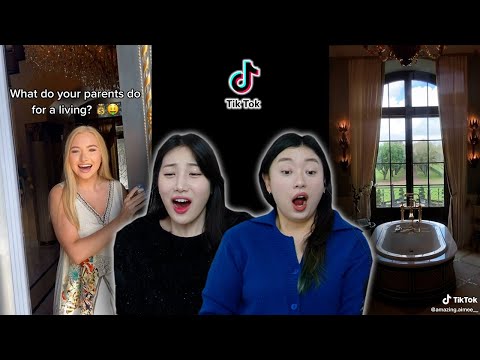 Korean Girls React to 'My Best Friend Rich Check' Tiktoks
