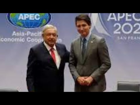 #AMLO Y JUSTIN TRUDEAU ESTRECHAN MANOS