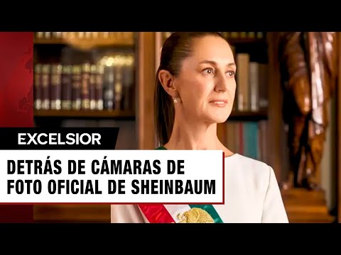 Sheinbaum comparte detrás de cámaras de su foto oficial como presidenta