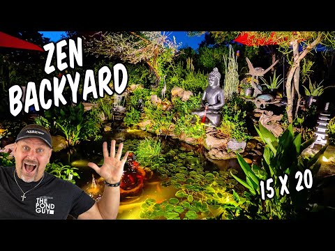 ZEN 15 x 20 Backyard Pond I'm with CAC Paul Holdeman of The Pond Gnome @Pondgnome out of Peoria, Arizona to visit his customer
