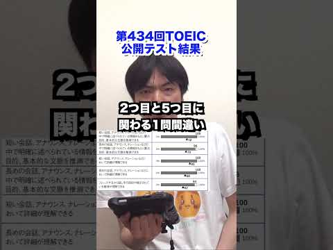 第434回TOEIC公開テストの結果 #shorts