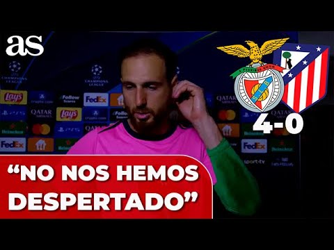 OBLAK, tras la DERROTA en el BENFICA 4 - ATLÉTICO DE MADRID 0 de CHAMPIONS LEAGUE