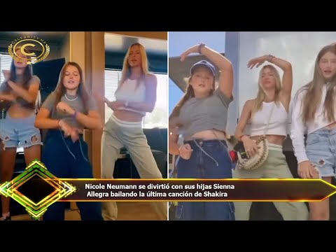 Nicole Neumann se divirtió con sus hijas Sienna  Allegra bailando la última canción de Shakira