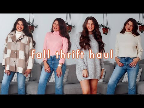 HUGE FALL thrift store try on haul!