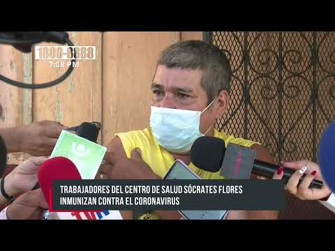 Inmunizan contra el coronavirus a la población del Distrito ll de Managua - Nicaragua