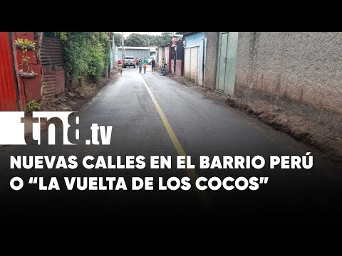 Inauguran cuatro calles asfaltadas en el barrio Perú, Distrito III de Managua - Nicaragua