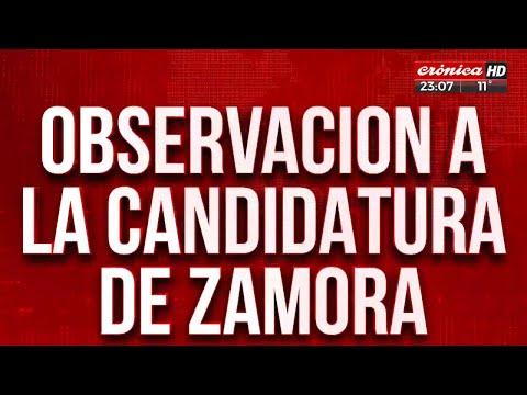 Observación a la candidatura de Zamora en Tigre