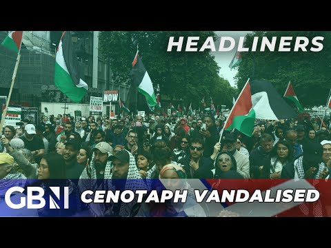 ‘Abhorrent’ Palestine protesters blasted as they vandalise Cenotaph