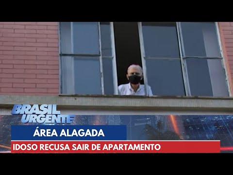Idoso recusa sair de apartamento em área alagada de Porto Alegre | Brasil Urgente