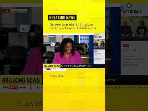 Sixteen and 17-year-olds will be able to vote in next general election #skynews