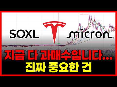 지금 다 과매수입니다... 진짜 중요한 건 (SOXL 테슬라 마이크론 인텔 블룸에너지 팔란티어테크 샌디스크 알파벳
