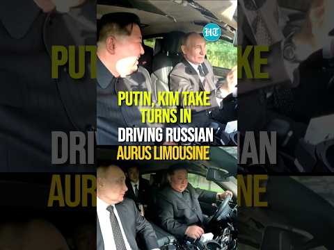 Putin, Kim Jong Un's New Viral Video, Leaders Take Turns To Drive Russian Aurus