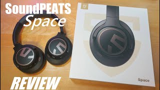 Vido-Test : REVIEW: SoundPEATS Space Active Noise Cancelling Wireless Headphones - Ultra Long Battery Life?