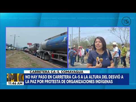 Organizaciones campesinas en toma indefinida por falta de reparación de carretera CA-5, Comayagua