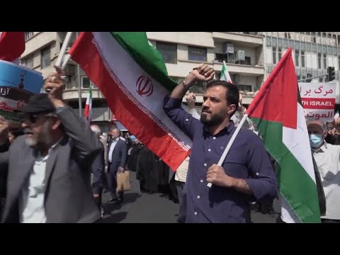 Worshipers in Iran capital chant slogans against Israel, hours after suspected drone attack