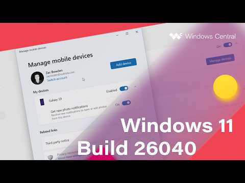 Windows 11 Build 26040 – New Install UI, Mobile Devices, Archive Options + MORE