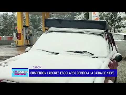 Cusco: Suspenden labores escolares debido a la caída de nieve