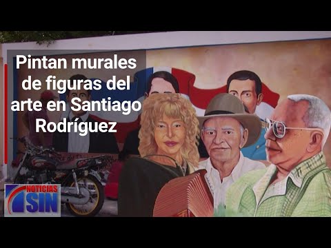 Pintan murales de figuras del arte y preservan legado en Santiago Rodríguez