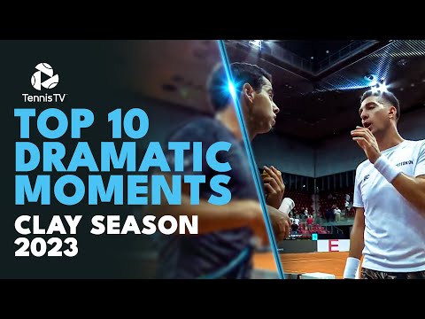 Clay Court Drama: Top 10 Dramatic ATP Tennis Moments From 2023 Clay Season!