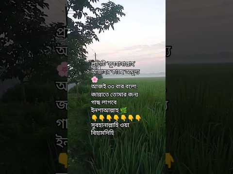 জানেন কি, ‘সুবহানাল্লাহ’ বললেই গাছ রোপিত হয় জান্নাতে❓ #shortvideo #mizanur_rahman_azhari #দোয়া