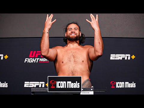 Tuivasa vs Tybura Fighter Weigh-Ins | UFC Vegas 88