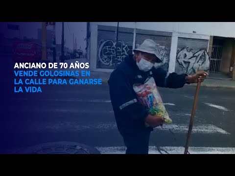 La Victoria: Anciano de 70 años vende golosinas en la calle para ganarse la vida