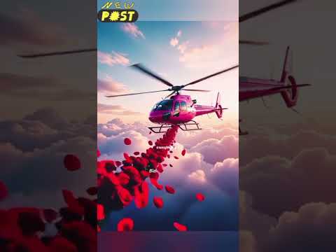 #trending #mariagechrétien |Gulab Rain Helicopter Se! 🌹💥 #Viral|