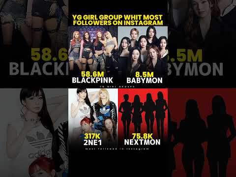 yg girl groups whit most followers in Instagram #kpop #blackpink #2ne1 #babymonster #girlgroup