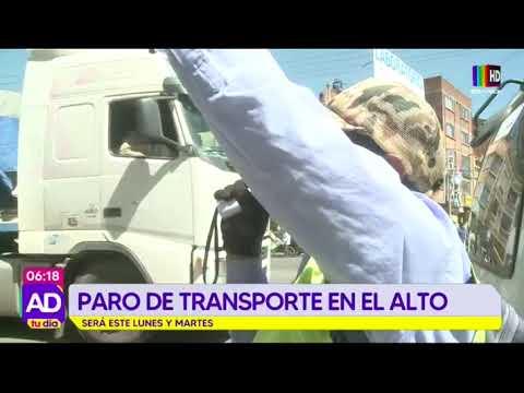 Paro de transporte en El Alto