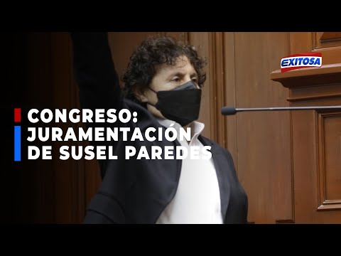 ??“¡Por la igualdad!”: Susel Paredes juró al cargo de congresista portando la bandera LGBTI