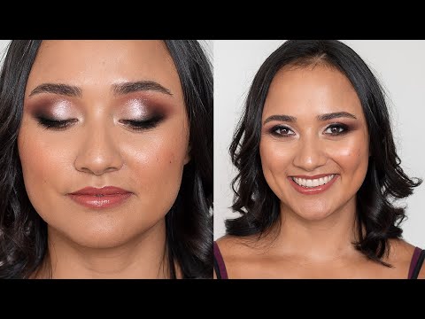 Warm Burgundy Soft Makeup // NO FALSE LASHES