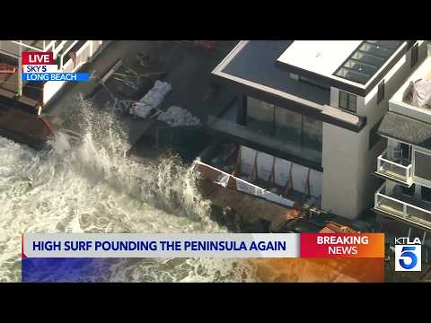 SKY5 LIVE: High tide causes flooding along SoCal coast