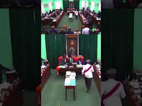 Chaos in Bahamas parliament as MP throws mace out of window