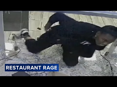 Video shows unhappy customer cause $8K in damage during restaurant outburst