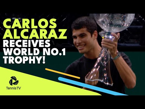 The Youngest EVER World No.1: Carlos Alcaraz Receives World No.1 Trophy 🏆 | Paris 2022