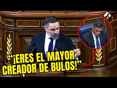 Abascal apabulla a Sánchez por ser el mayor creador de “bulos, mentiras y patrañas”