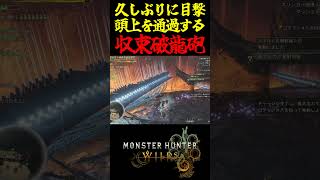 【MHWilds】久しぶりに目撃！頭上を通過する収束破龍砲 #MHWilds #モンハンワイルズ #shorts