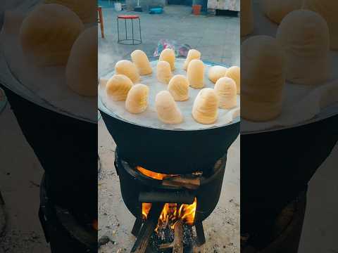 Steamed buns in a rural wood-fired stove