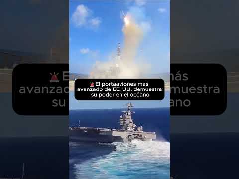 🪖El portaaviones más avanzado de EE. UU. demuestra su poder en el océano. #medios #idf #noticias