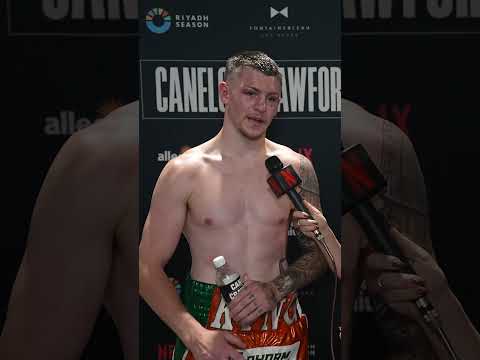 What did Callum Walsh say to Dana White after his victory? #canelocrawford