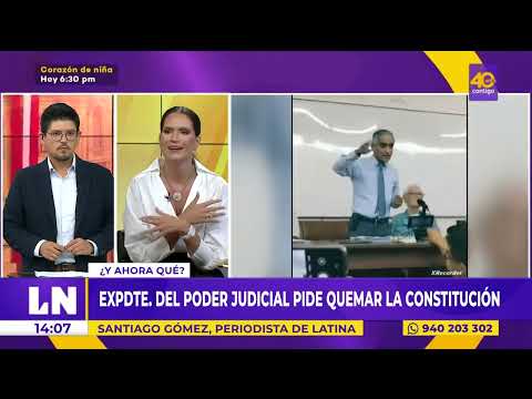 Duberlí Rodriguez, expresidente del Poder Judicial, pide quemar la constitución del 93