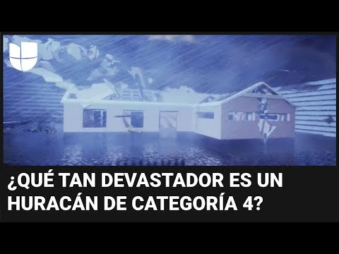 Realidad aumentada: los daños que puede causar un huracán de categoría 4 como el que azotará Florida