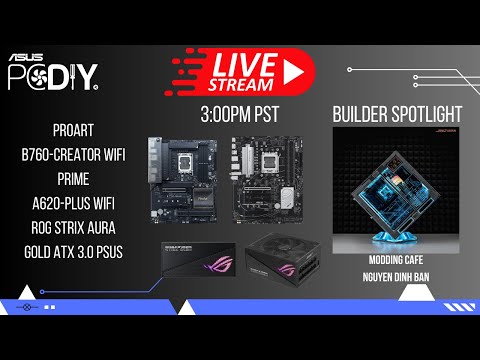 PCDIY show #97 – ProArt B760 motherboard, ROG STRIX AURA ATX 3.0 PSUs, Q&A & PC build showcase