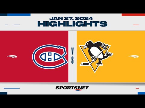 NHL Highlights | Canadiens vs. Penguins - January 27, 2024