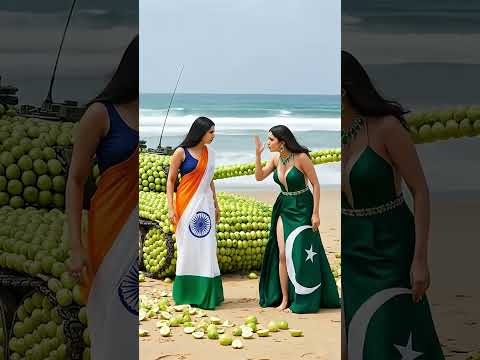india vs pakistan Il in sky race challenge between girls #ai #indiavspakistan #plane