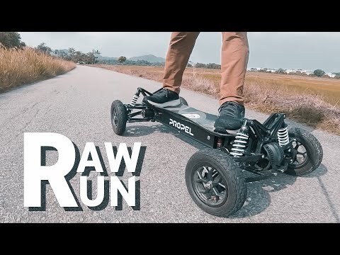 Propel X4S 4WD Electric Skateboard - Raw Ride Footage Around The Village