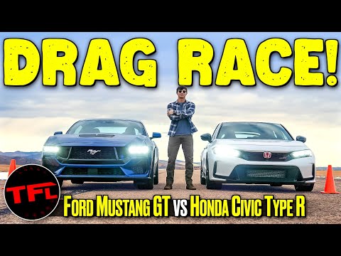 Drag Race Showdown: Honda Civic Type R vs Ford Mustang GT - Which is the Ultimate Fun Car?